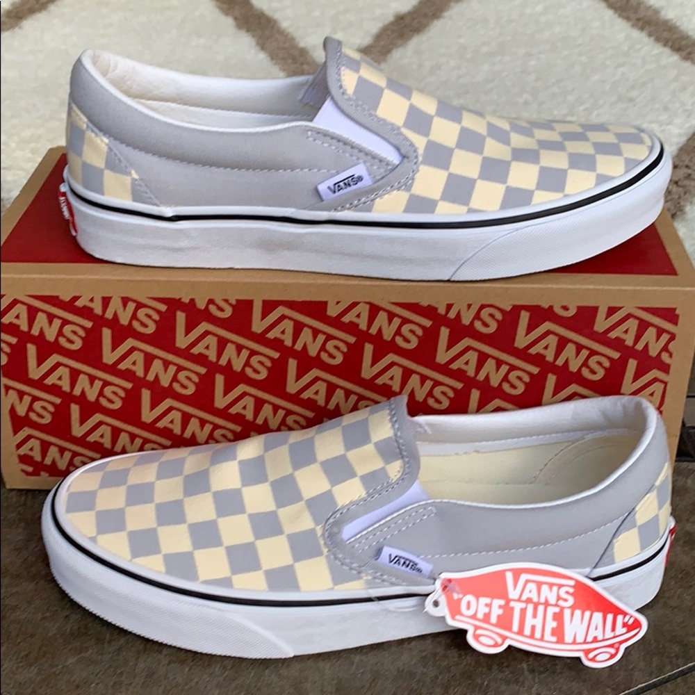 VANS CLASSIC SLIP ON CHECKERBOARD GREY DAWN men’s - Picture 5 of 16